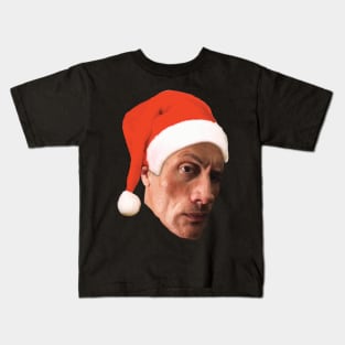 The rock eyebrow raise face Christmas meme Kids T-Shirt